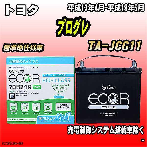 バッテリー GSユアサ トヨタ プログレ TA-JCG11 平成13年4月-平成19年5月 EC70B24RHC