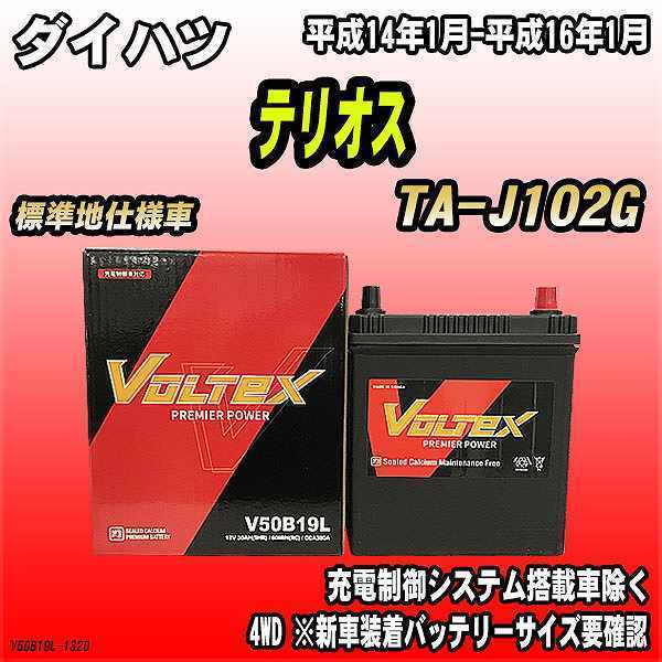 バッテリー VOLTEX ダイハツ テリオス TA-J102G 平成14年1月-平成16年1月 V50B19L_画像1
