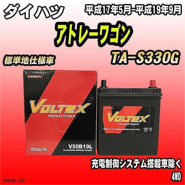 バッテリー VOLTEX ダイハツ アトレーワゴン TA-S330G 平成17年5月-平成19年9月 V50B19L_画像1