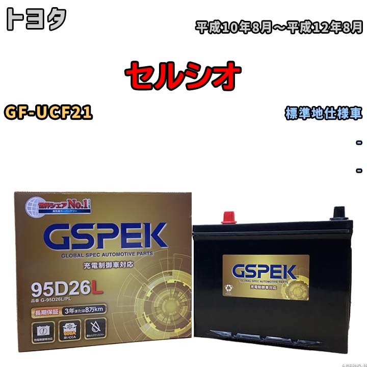 バッテリー デルコア GSPEK トヨタ セルシオ GF-UCF21 - G-95D26L/PL_画像1