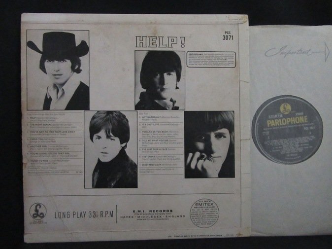 BEATLES☆Help UK Y/B Parlophone stereo オリジナル