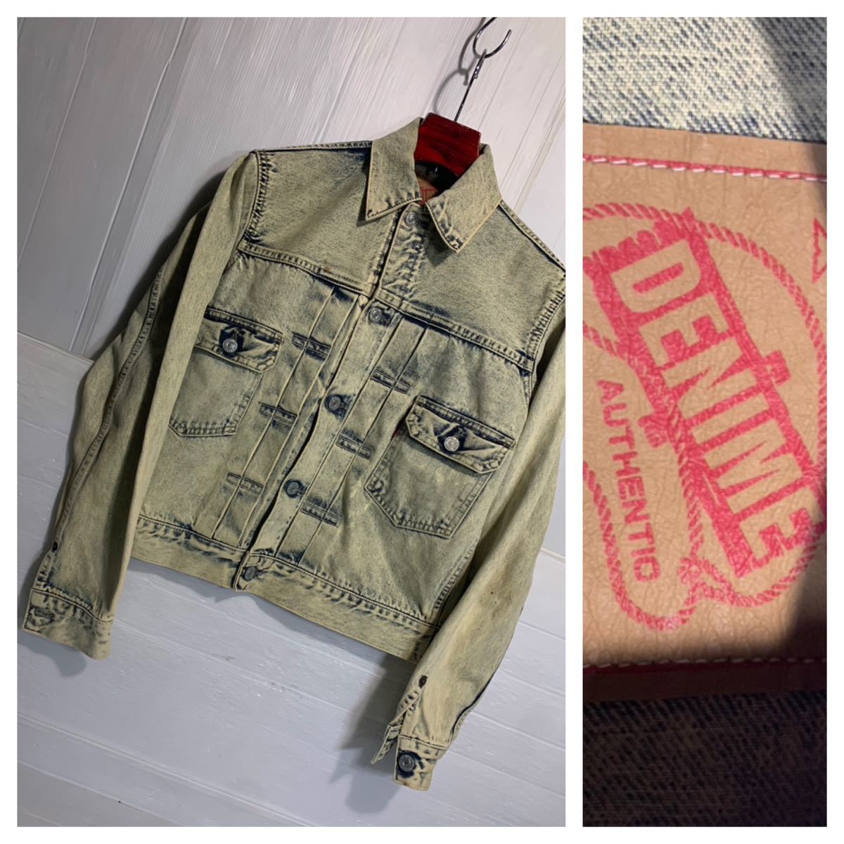 DENIME ドュニーム　ドゥニーム　日本製　507XX 加工デニム　2nd セカンドタイプ　デニムジャケット　ジージャン　Gジャン　M_画像1