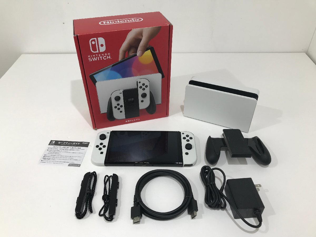 TAG・中古】(2)☆1円☆Nintendo Switch本体有機ELモデルホワイト☆動作