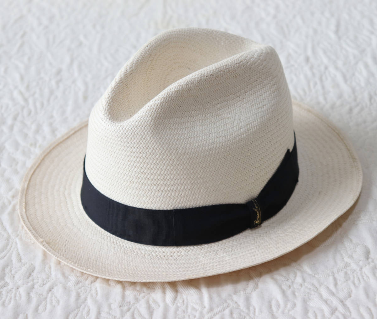 新品 タグ付 ボルサリーノ borsalino 麦わら帽子-