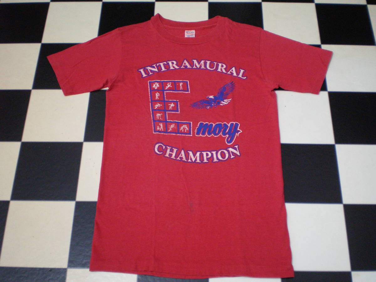 80's Champion Tシャツ size M (S位) 80年代 USA製 トリコタグ チャンピオン アメカジ スポーツ ピクトグラム VINTAGE ビンテージ US古着_画像1