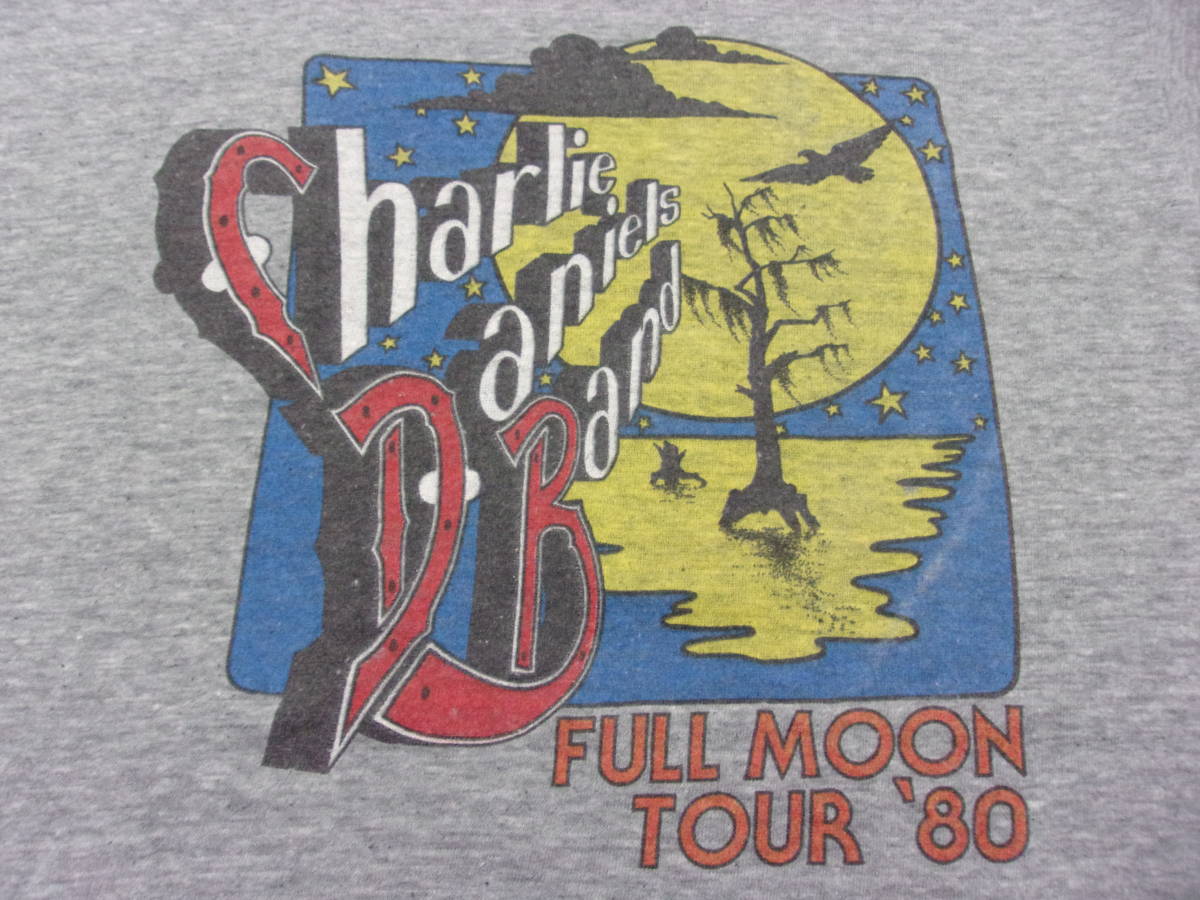 80s Charlie Daniels Band Tシャツ L 1980年 USA製 チャーリーダニエルズバンド VINTAGE ビンテージ バンドT 古着 カントリー サザンロックの画像6