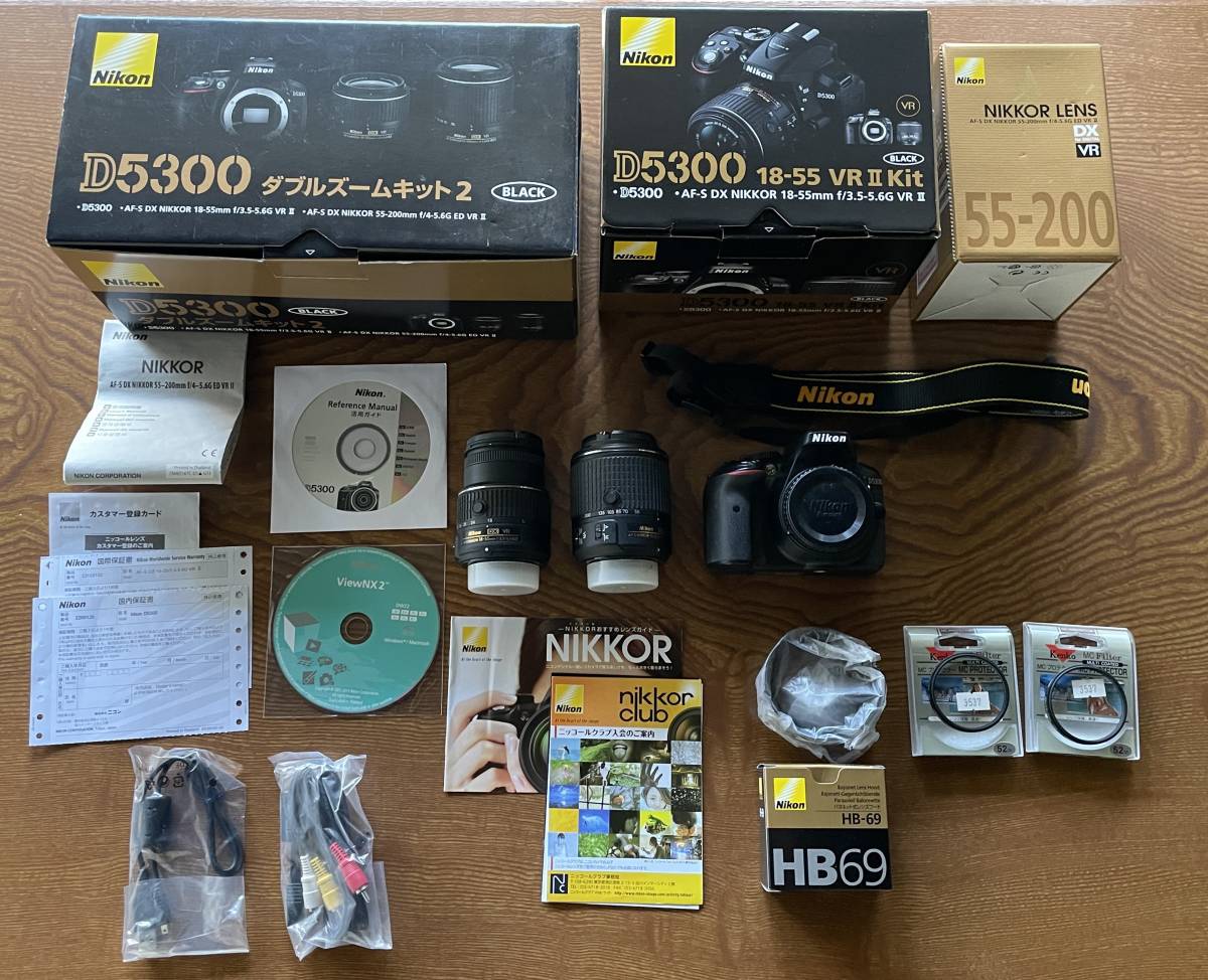 美品 Nikon D5300 ダブルズームレンズキット 18-55 55-200 - カメラ