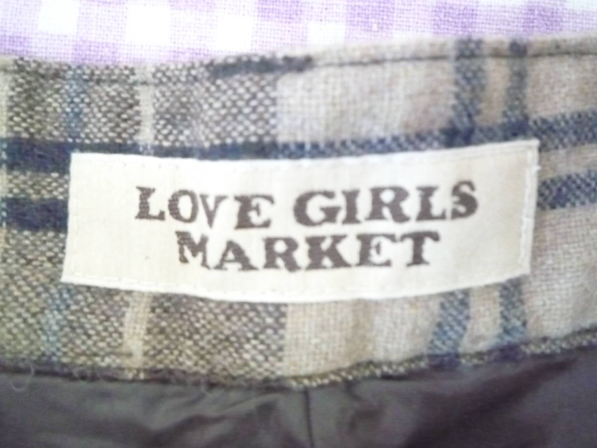 ★　LOVE GIRLS MARKET　ボトムス　秋冬物　ブラウン系チェック柄　サイズM　_画像5