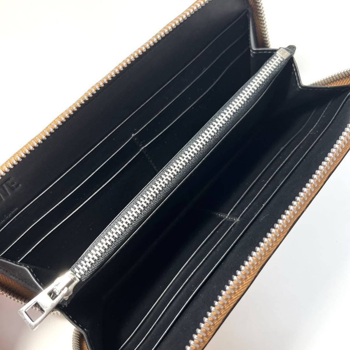 美品 LOEWE ロエベ ZIP AROUND WALLET アナグラム ラウンドファスナー