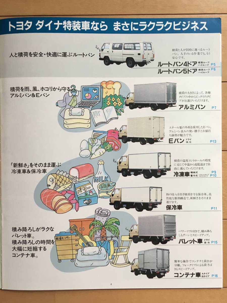 ★ダイナ！トラック！トヨタ！ルート！Ｅバン！パレット！バン型！★昭和レトロ旧車当時物カタログ TOYOTA DYNA _画像6