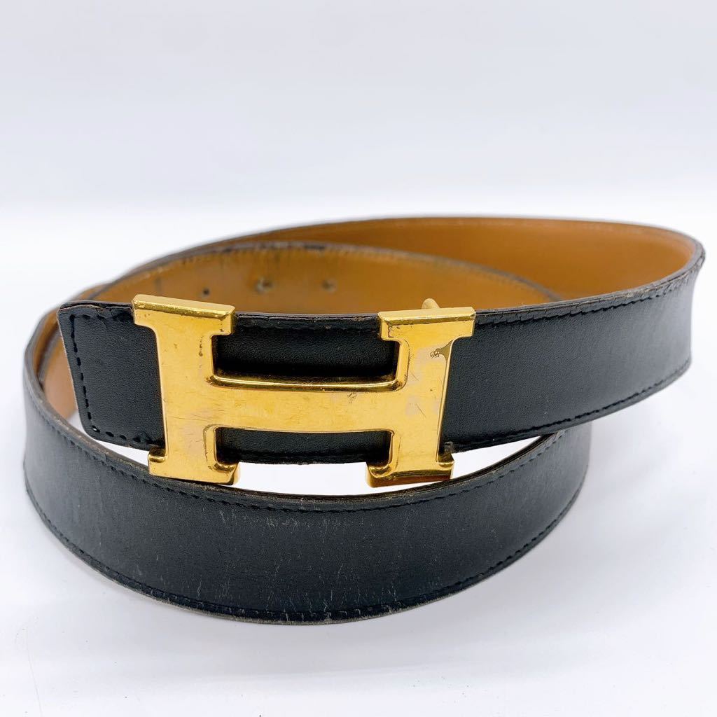 エルメス HERMES ベルト Hバックル 黒 ブラック コンスタンス - JChere