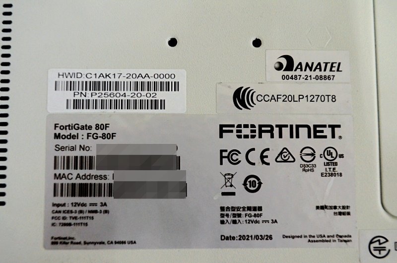 FortiGate-80F ベースモデル Generation2 デスクトップ型 セキュア SD-WAN セキュリティ ネットワーク ファイアウォール  通販