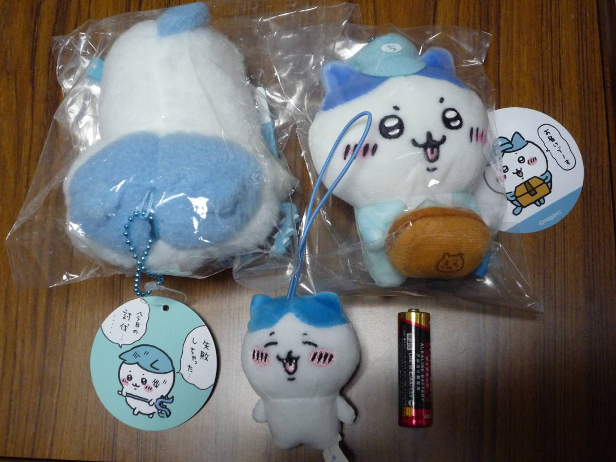 3種セット ちいかわ ハチワレ ぬいぐるみ ちいかわマーケット 働く