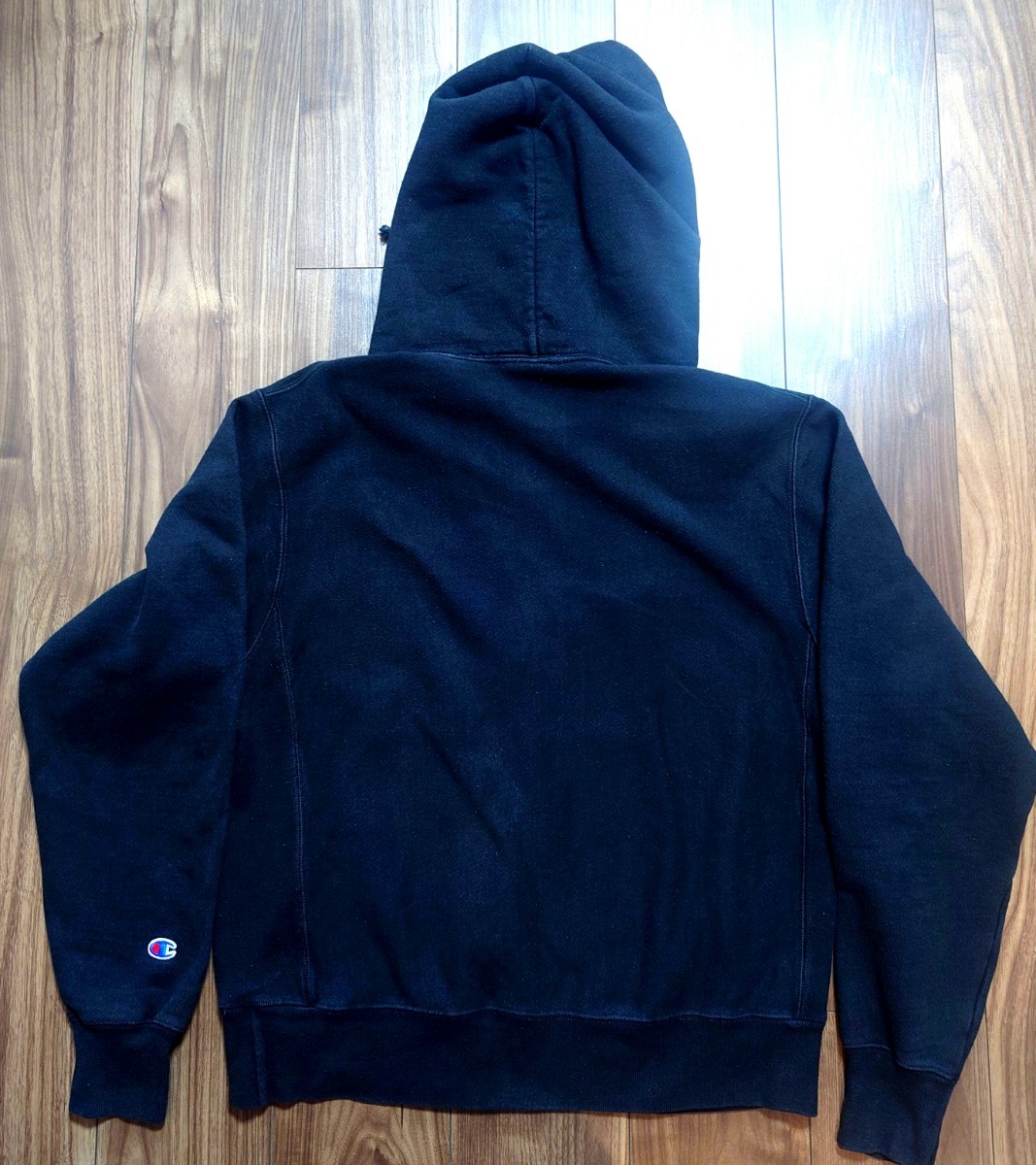 【vintage】00年代 Champion reverse weave ZIP HOODED 青タグ復刻【 vintage】 reverse weave【XL】黒【希少】デカサイズ【レア】美品_画像5