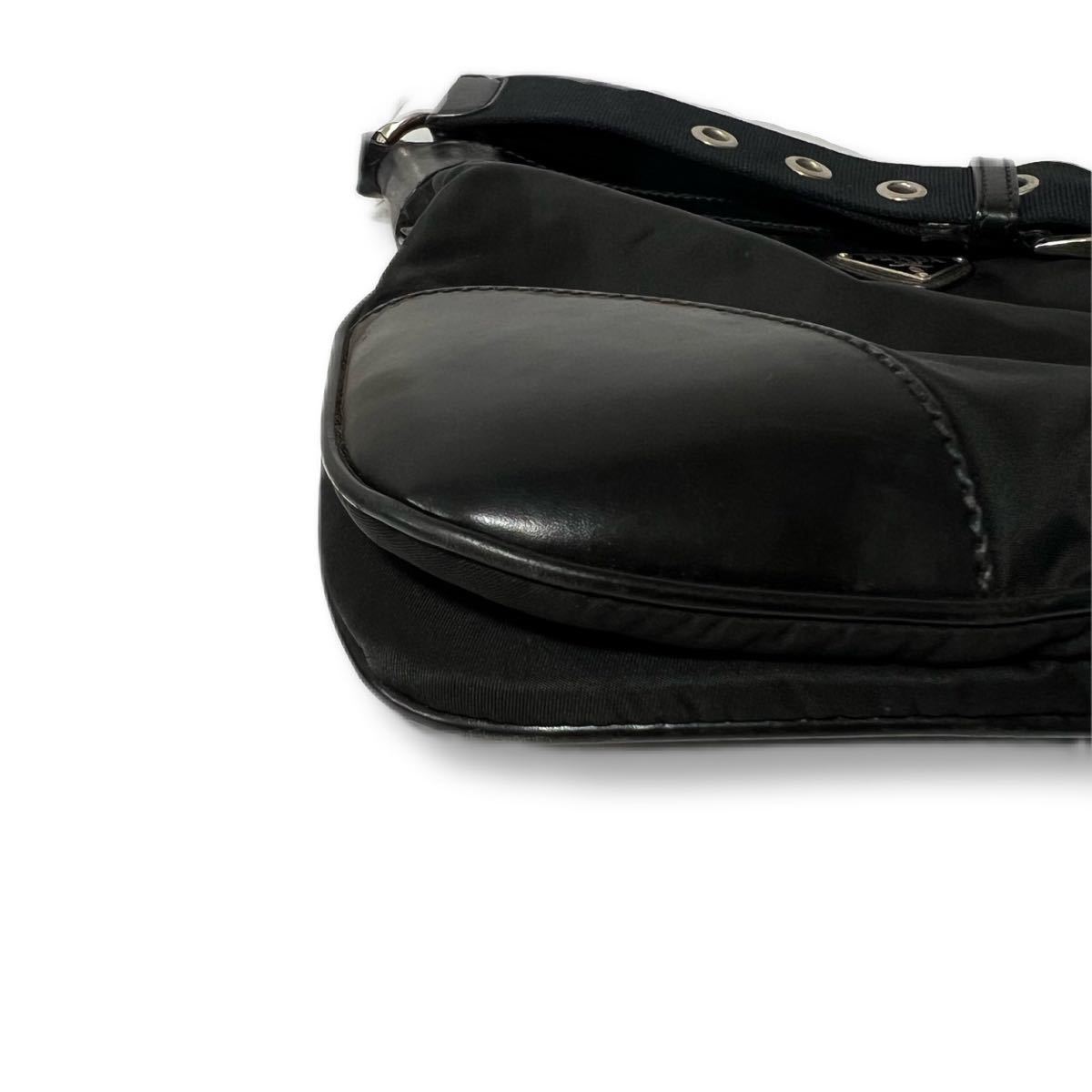 PRADA プラダ ショルダーバッグ ナイロン ポコノ レザー サコッシュ