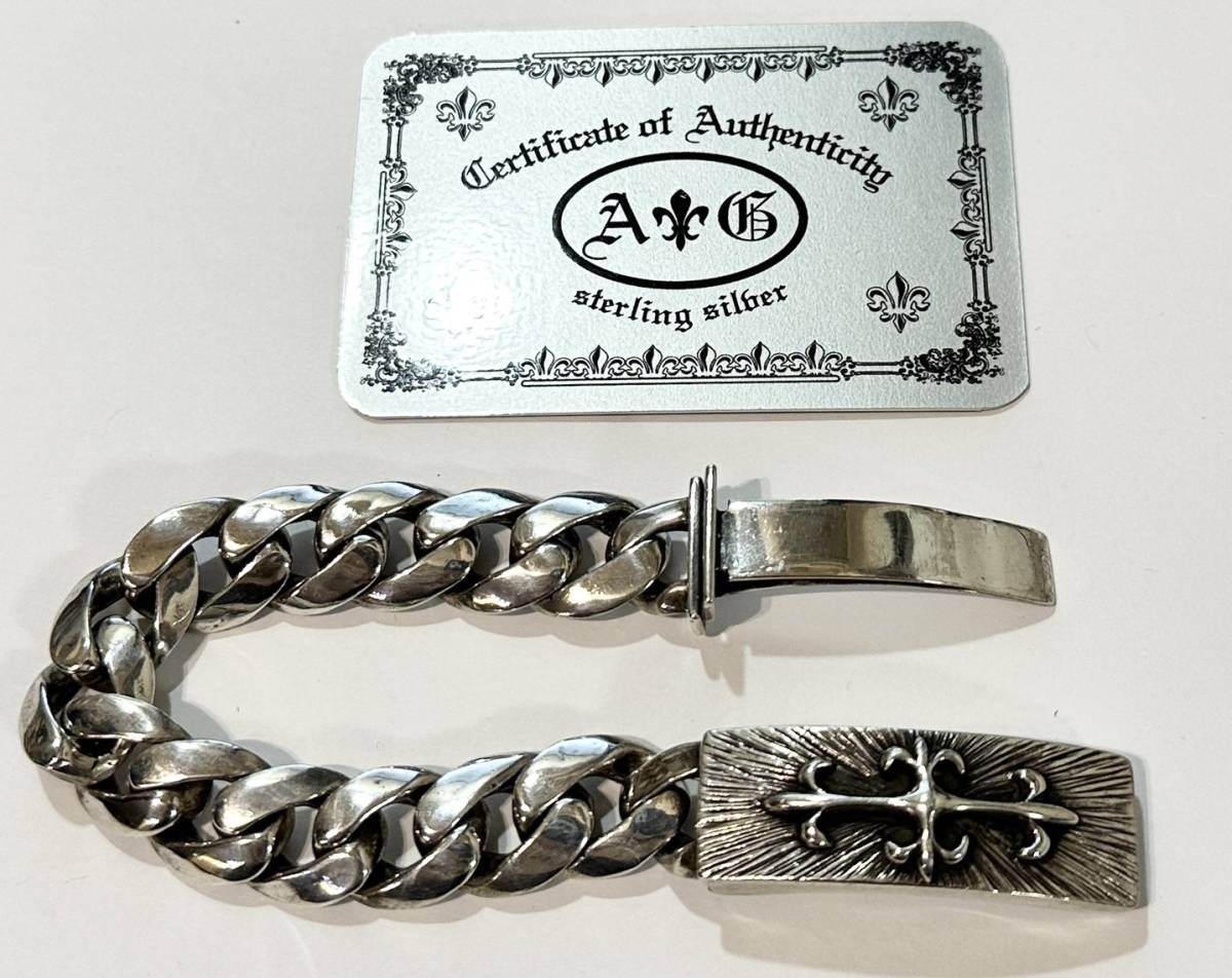 A&G クラシック クロス ブレス ブレスレット シルバー-