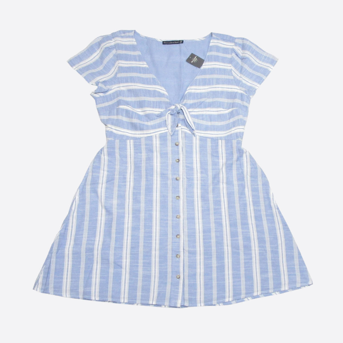 SALE Abercrombie & Fitch/アバクロ ストライプ半袖ワンピース SALE Abercrombie & Fitch/アバクロ ストライプ半袖ワンピース