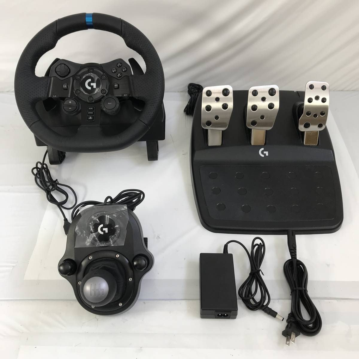 ◆【動作OK/箱無】logicool ロジクール G923 TRUEFORCE レーシングホイール&ペダル for ps4 & PC ハンコン◆H052502