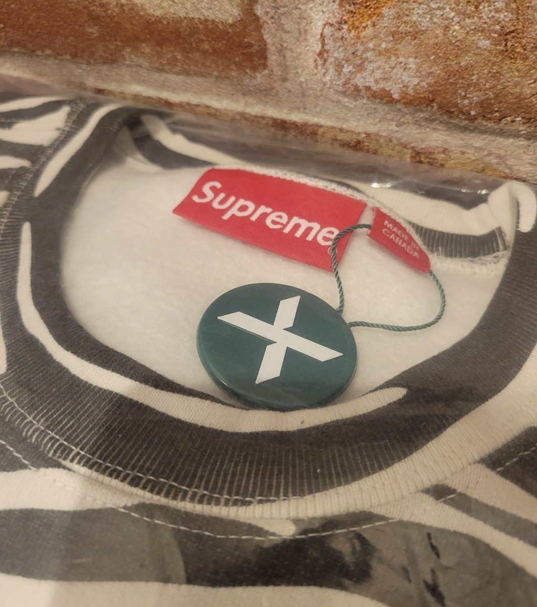 キムタク着 Supreme Box Logo Crewneck Medium Mサイズ Zebra キムタク着 Supreme Box Logo Crewneck Medium Mサイズ Zebra