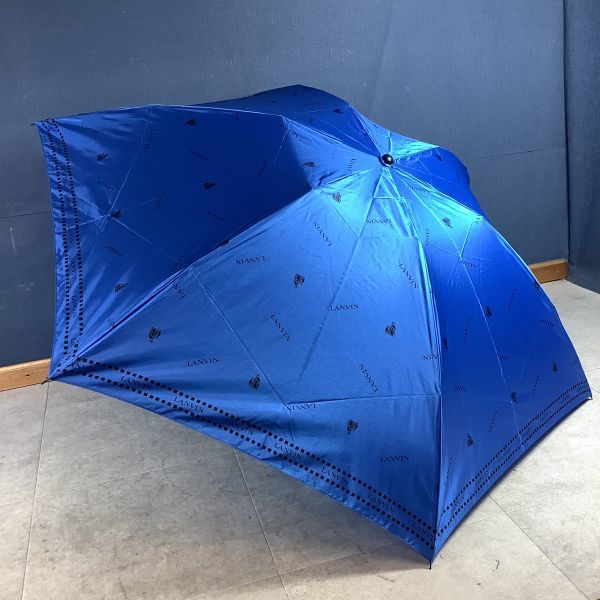 E4066【コンパクト】折りたたみ傘 ■未使用 LANVIN ランバン ブルー系 ■美品 GIVENCHY ジバンシー 茶系_画像2
