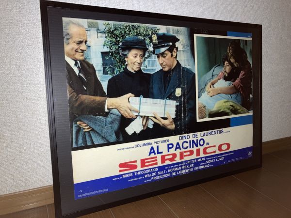 ☆レアな イタリア版!1973年製 セルピコ Serpico アルパチーノ 額付
