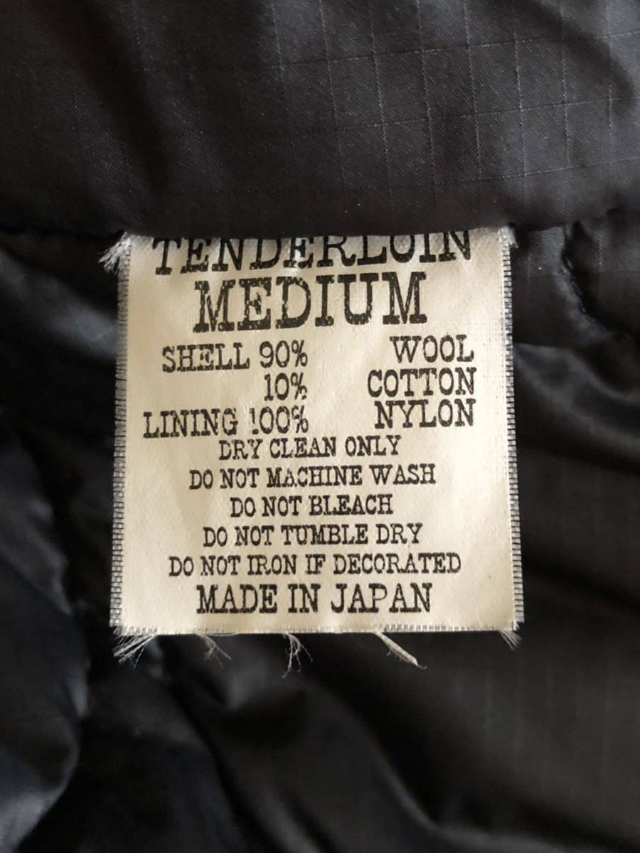 送料無料、即決　TENDERLOIN T- MELTON JACKET テンダーロイン メルトンジャケット　カラー　チャコールグレー　日本製　サイズM_画像8