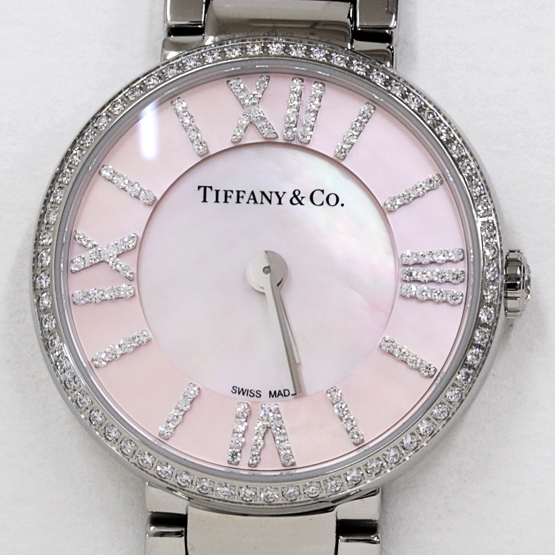 品多く ティファニー　アトラス２ハンド　69291619　腕時計　ダイヤベゼル　マザー オブ パール　クォーツ　レディース ティファニー