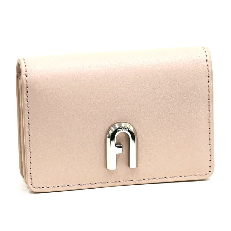 FURLA　フルラ　ムーン　カードケース　名刺入れ　WP00125　カーフ　ベージュピンク　　　　未使用品