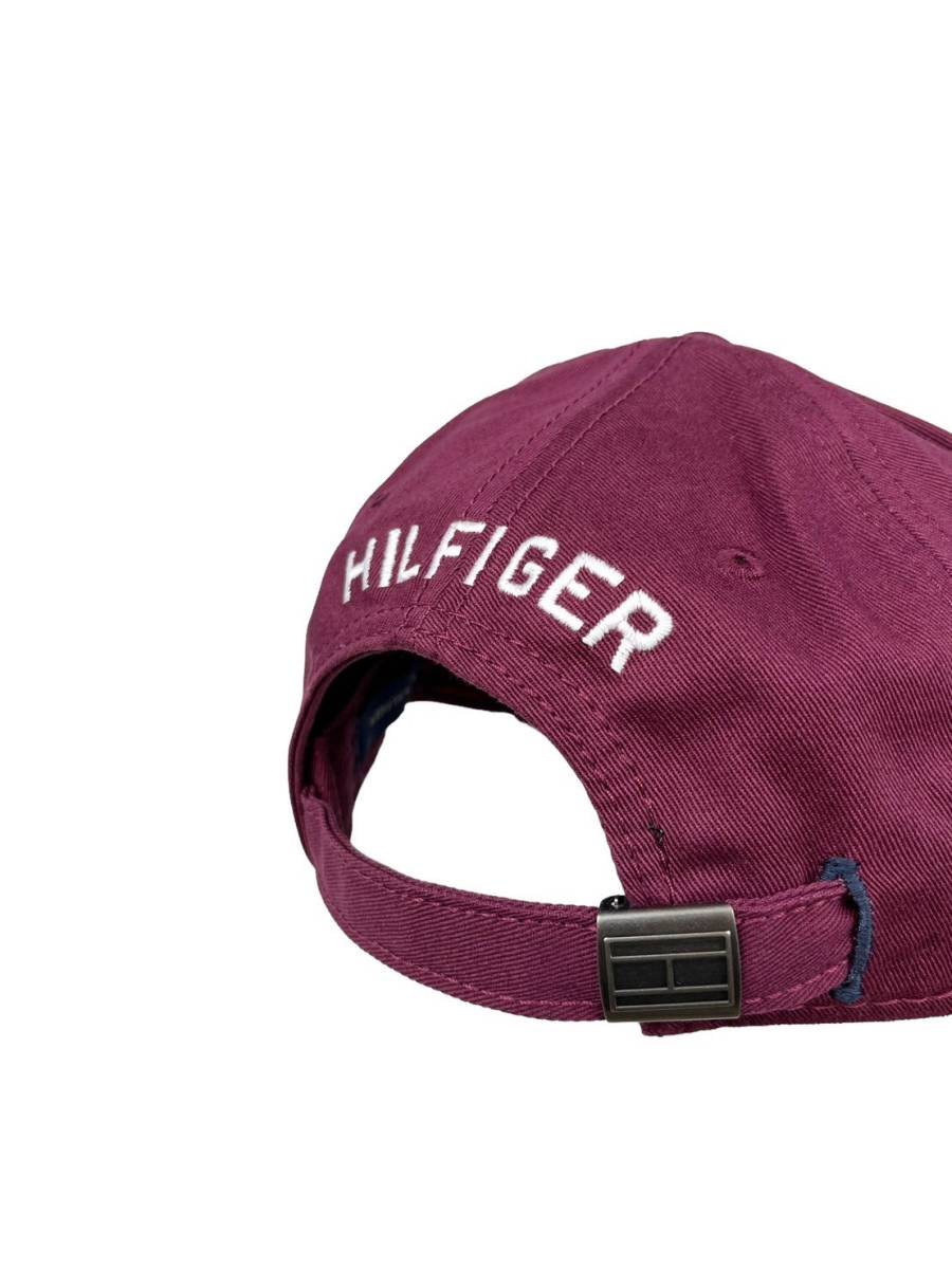 ☆正規品新品☆TOMMY HILFIGER AM ARDIN CAP トミーヒルフィガー キャップ 帽子 6941827 刺繍ロゴ ワンサイズ ワインレッド ユニセックス_画像3