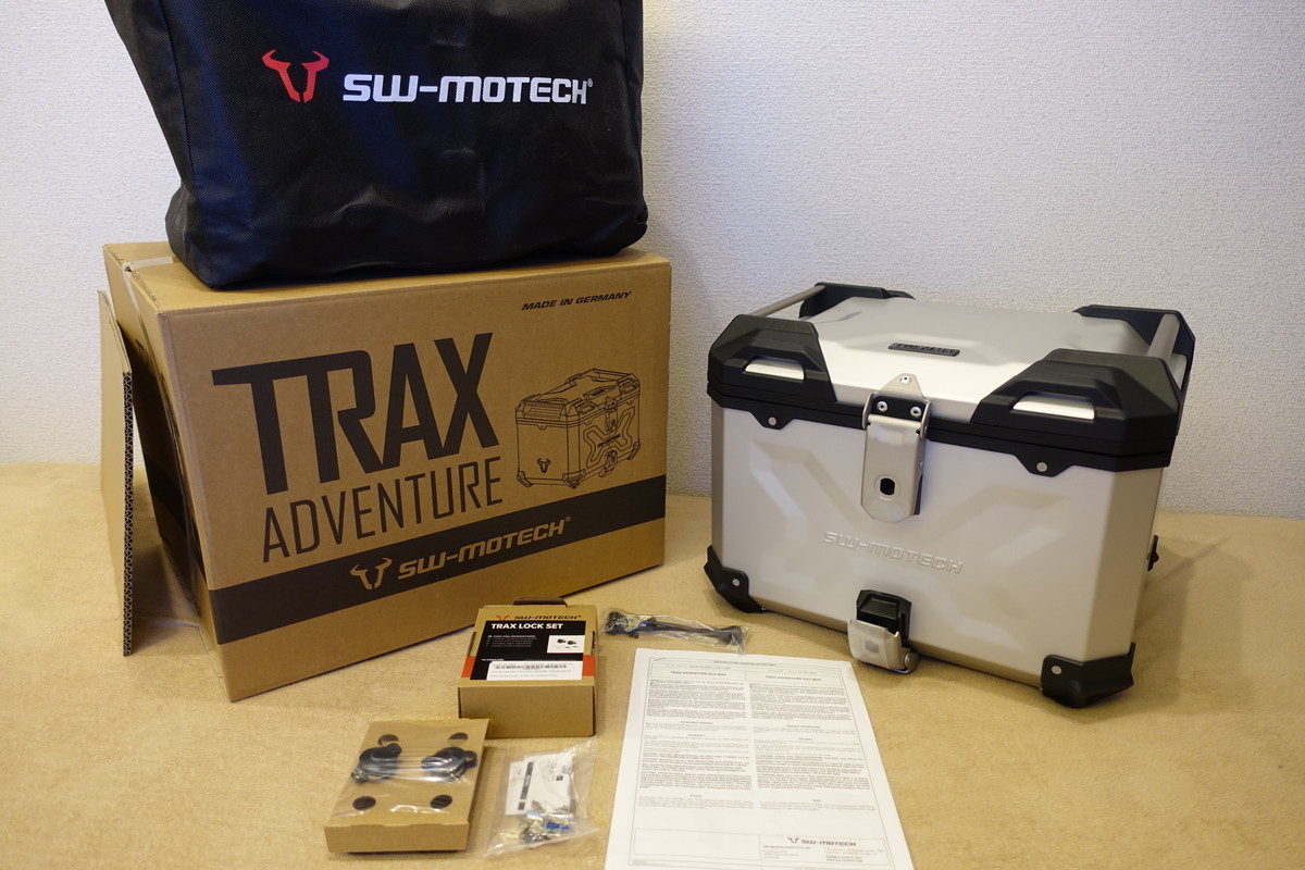 SW-MOTECH TRAX ADV 38Lアルミトップケース シルバー+キーシリンダーセット(鍵2本付) 定価68,090円 ALK.00.733.15000/S ADVENTURE_画像1