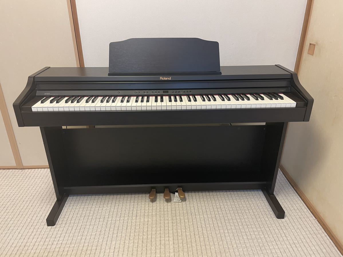 美品】Roland 電子ピアノ デジタルピアノ RP401R ダークブラウン 茶色