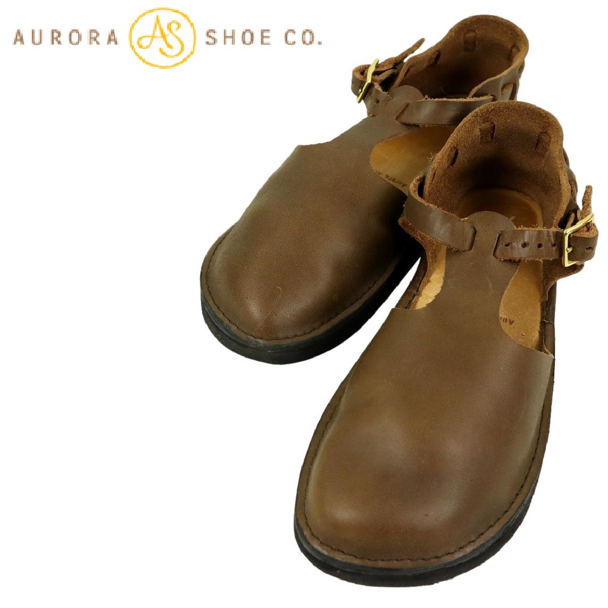 【S2698】【新品同様】AURORA SHOES オーロラシューズ WEST INDIAN ウエストインディアン サンダル レザーシューズ レディース サイズ7