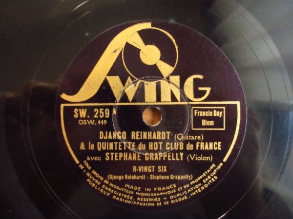 SP盤 / ジャンゴラインハルト Django Reinhardt Le Quintette Du Hot Club De France Avec Stephane Grappelly R-Vingt Six Blue Lou Swing
