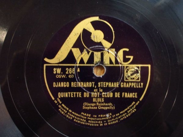 SP запись / Jean go* линия Hal to/ Django Reinhardt Et Le Quintette Du Hot Club De France / Blues & Yours And Mine / Swing / SW. 266