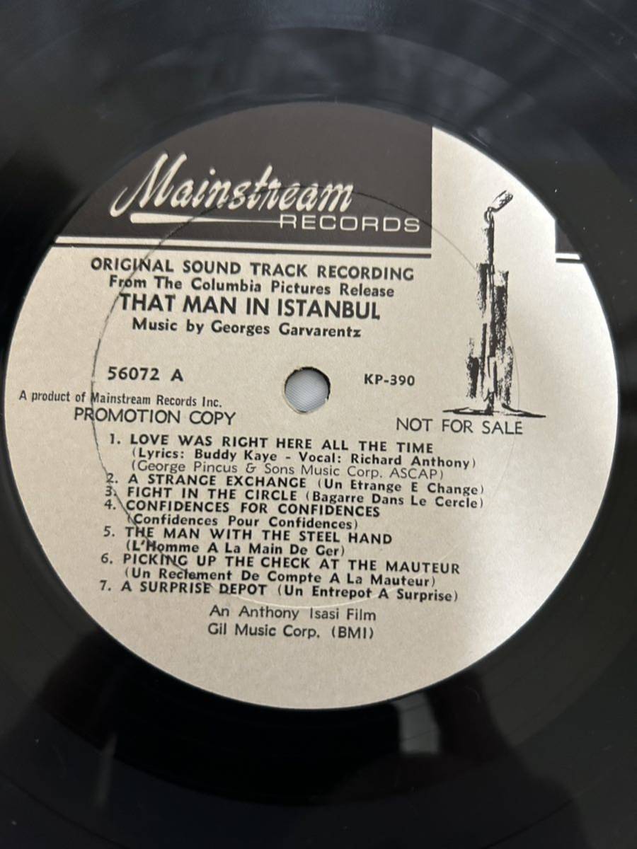 ◎H139◎LP レコード Georges Garvarentz/That Man In Istanbul イスタンブール/US盤 promo プロモ 白ラベル_画像4