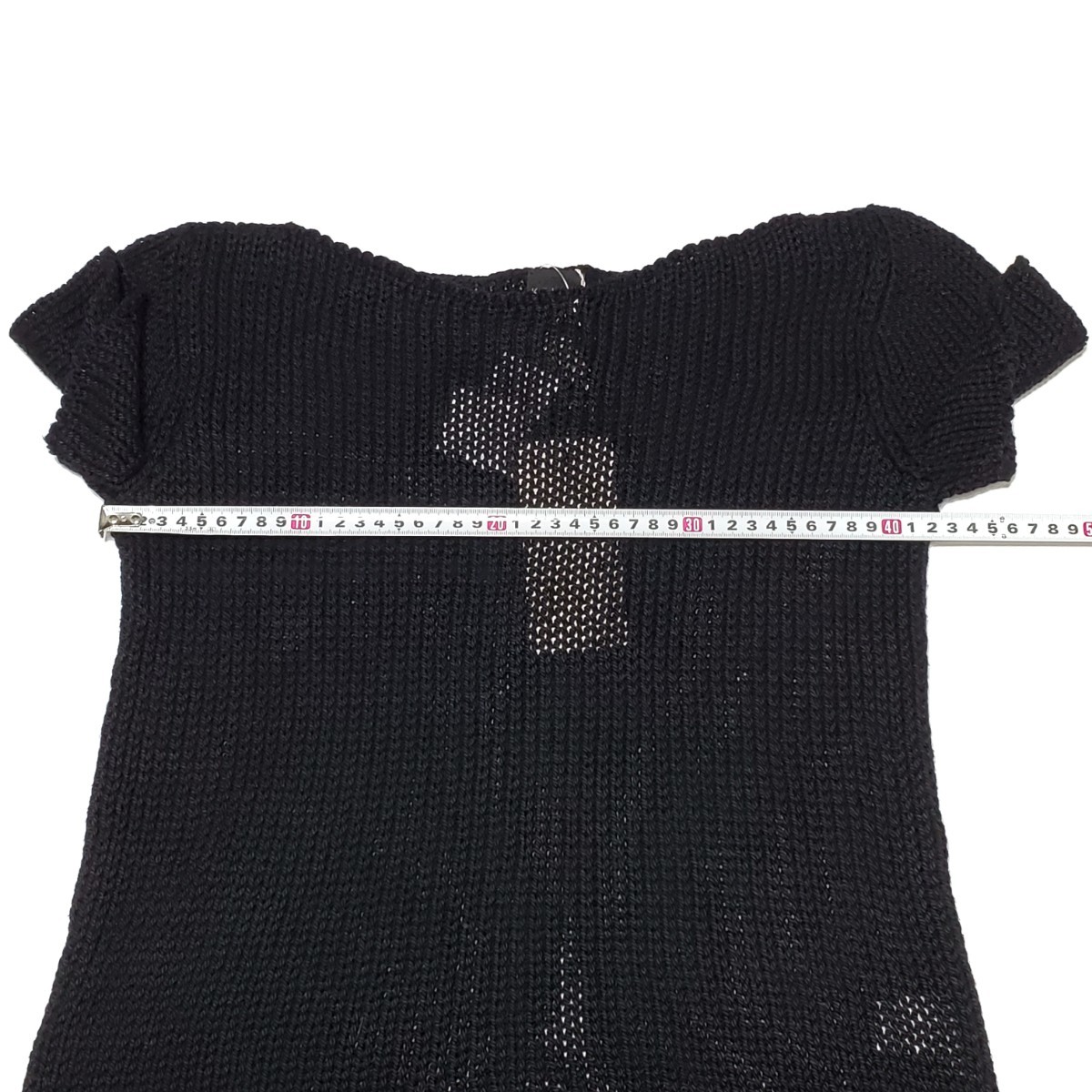 KRIZIA MAGLIA クリツィアマグリア 半袖ニット ブラック サイズI46(約