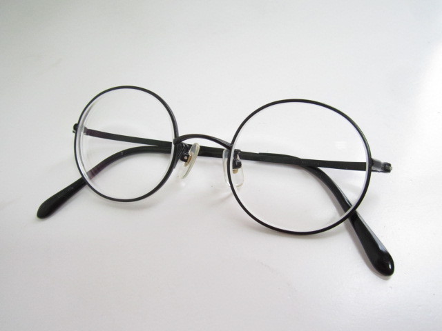 箱◆年代物　ビンテージ　レトロ　AMIPARIS　GARCON　257　アミパリ　ラウンド型　マットブラック　眼鏡　程度良品
