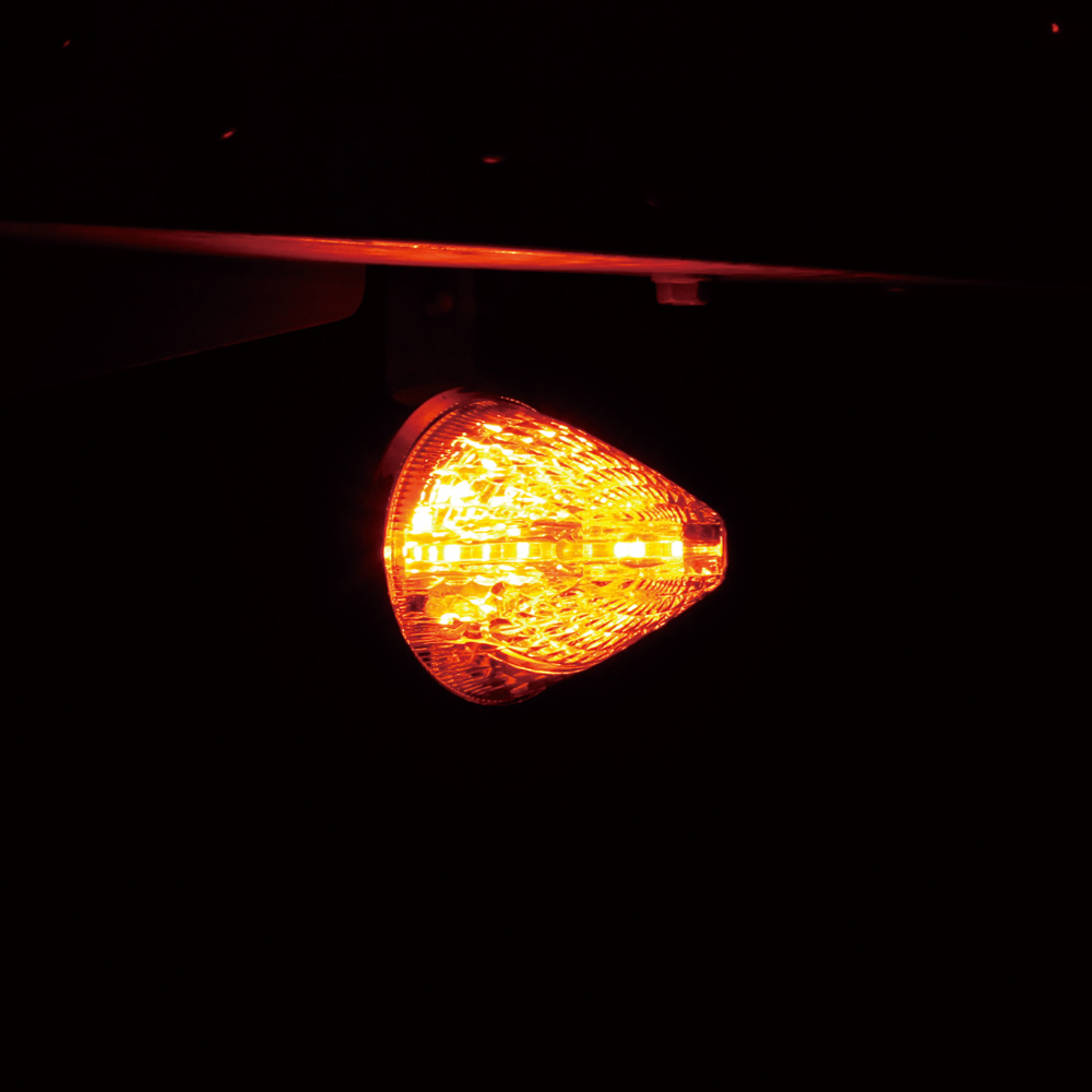 ファルコンマーカー　アンバー CE-182　20個　一文字 LEDマーカー 3種の光を放つ　12/24V　ヤック デコトラ トラックショップASC_画像6