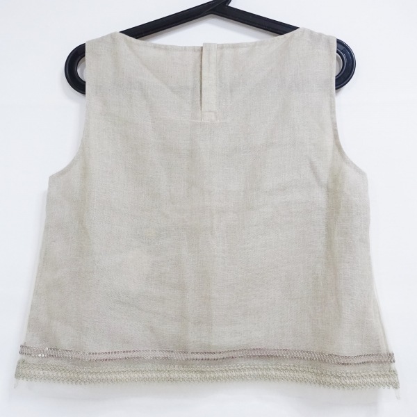 フォクシー FOXEY ノースリーブカットソー サイズ42 L - ベージュ