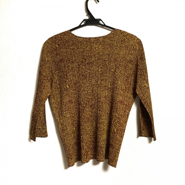 プリーツプリーズ PLEATS PLEASE 七分袖カットソー サイズ4 XL
