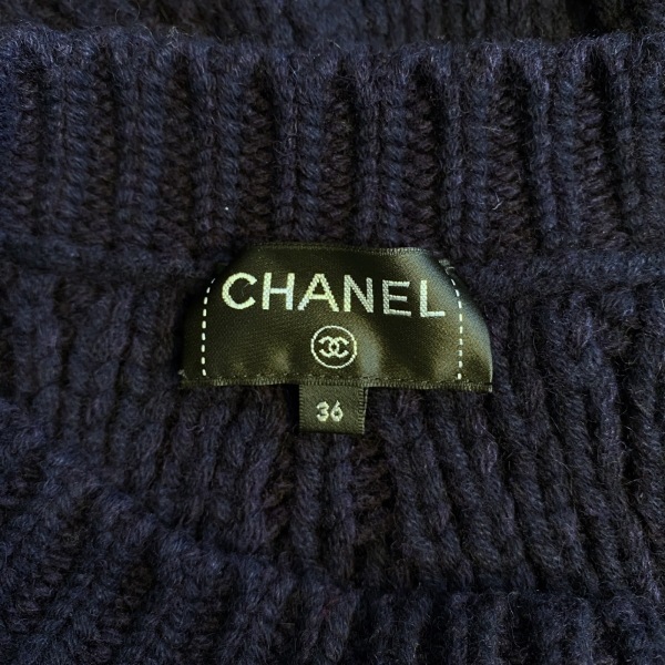 シャネル CHANEL サイズ36 S P59295 - ネイビー レディース 長袖/ひざ