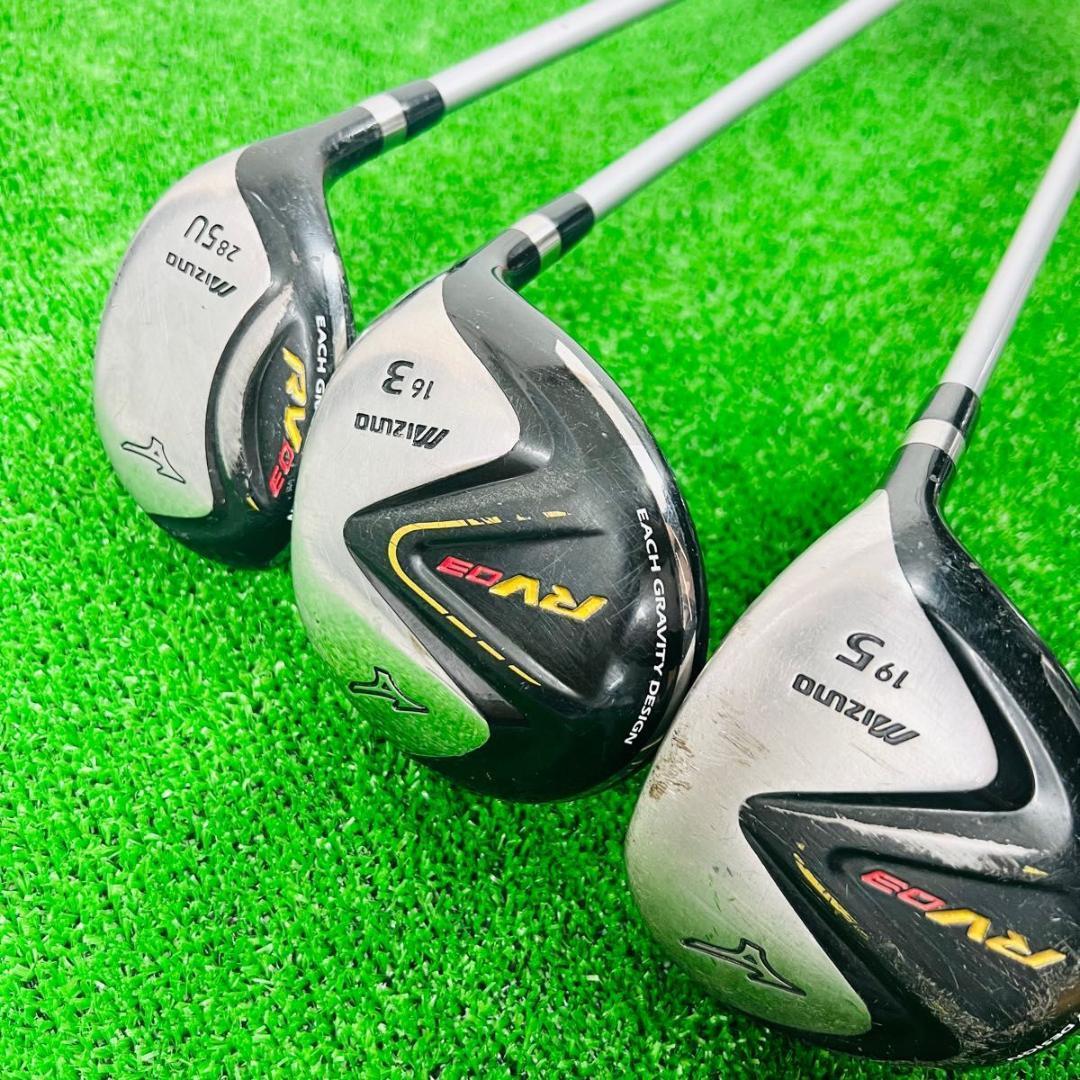 良品 MIZUNO RV03 メンズゴルフセット 右 初心者 SR-