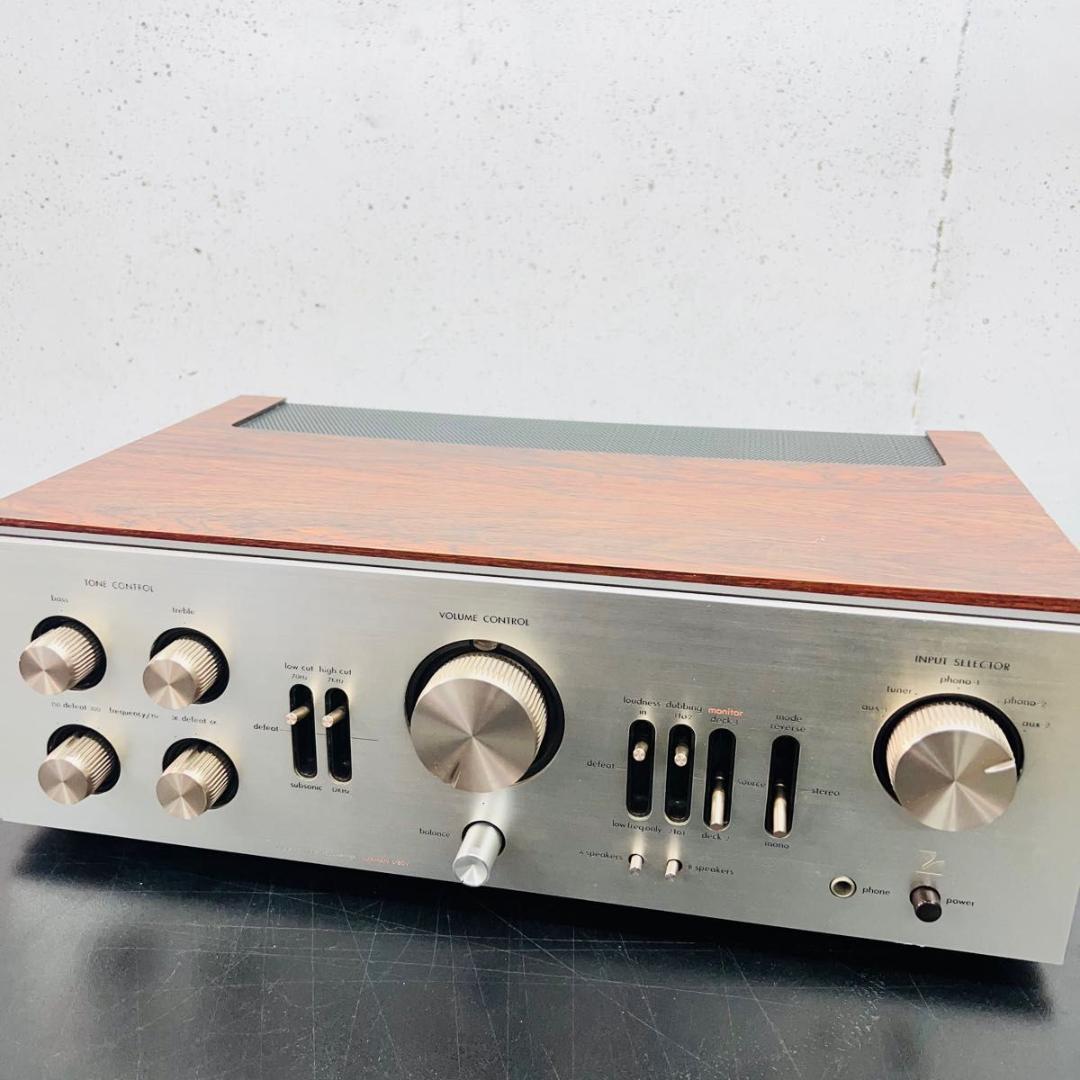 超希少品 LUXMAN L-80V 動作品 プリメインアンプ 昭和レトロ ラックスマン オーディオ機器 木目_画像10