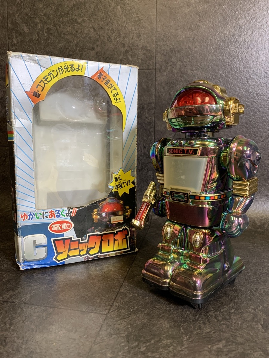 マルカ ソニックロボ 電動ロボット おもちゃ レトロ ロボット 本箱付き