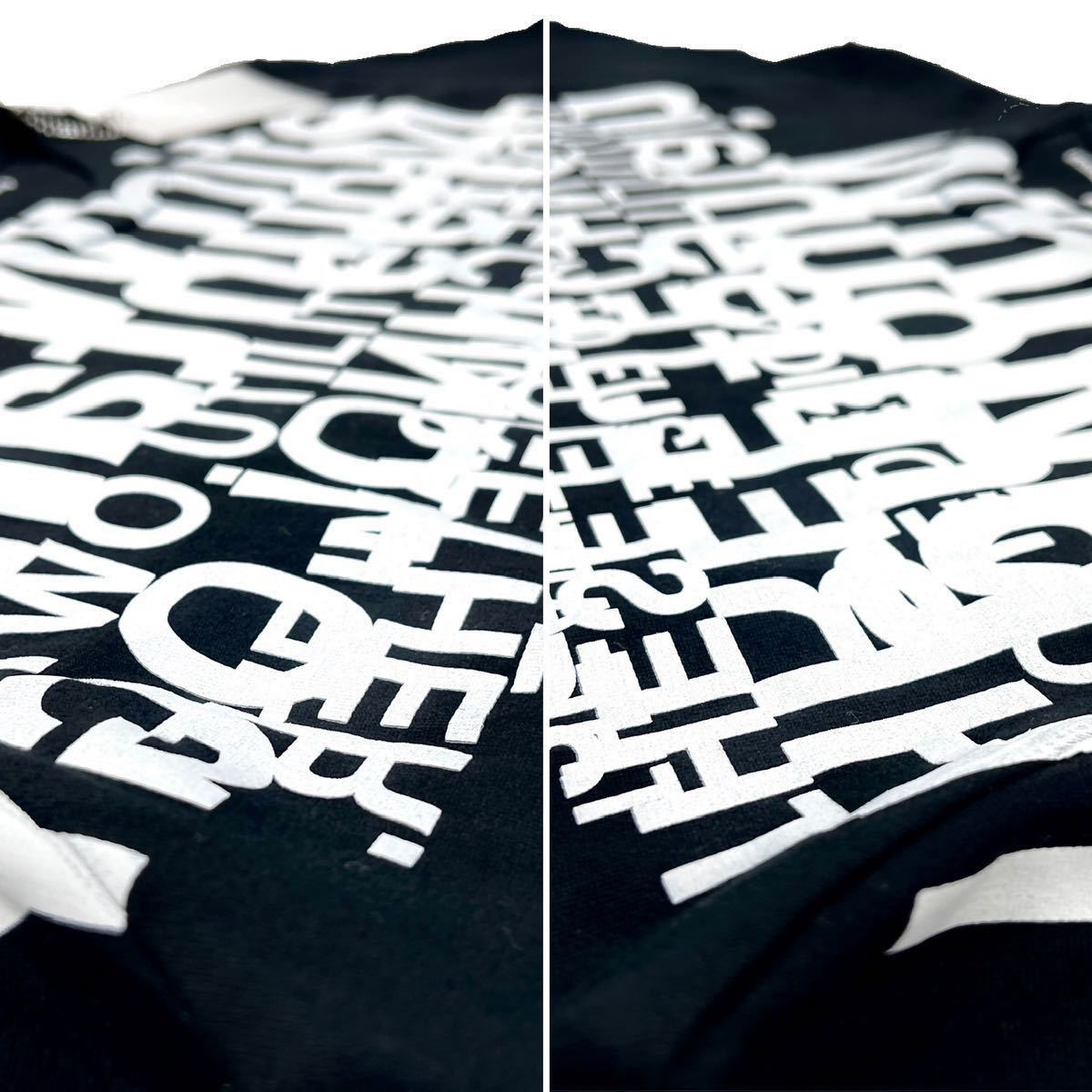 新品 ホワイトマウンテニアリング White Mountaineering メッセージ Tシャツ ドメスティック 日本 デザイナーズ ブラック 黒 サイズ 2 M〜L