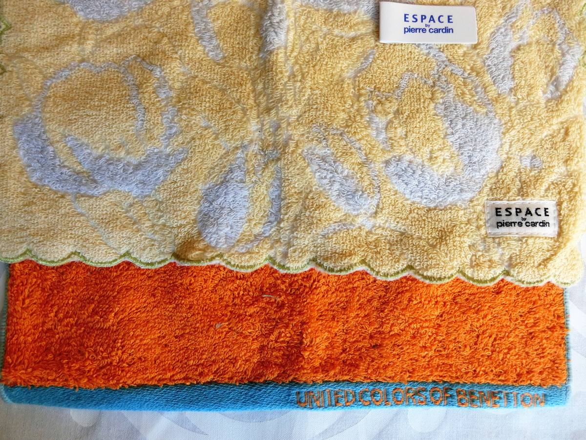  summarize * brand hand towel 2 sheets rose possible *UNITED COLORS OF BENETTON light blue orange /ESPACE by pierre cardin yellow gray sale end goods 