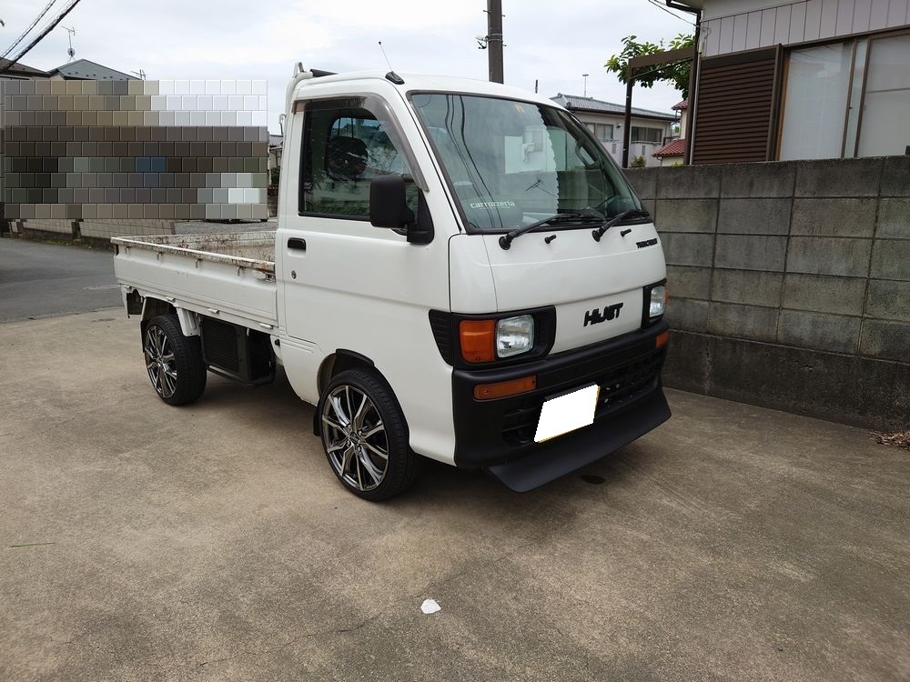 ハイゼットオートマ。車検6年8月まで。好調です。エアコン良く効きます。即決の場合 12インチブラックレーシングタイヤ付きサービス。