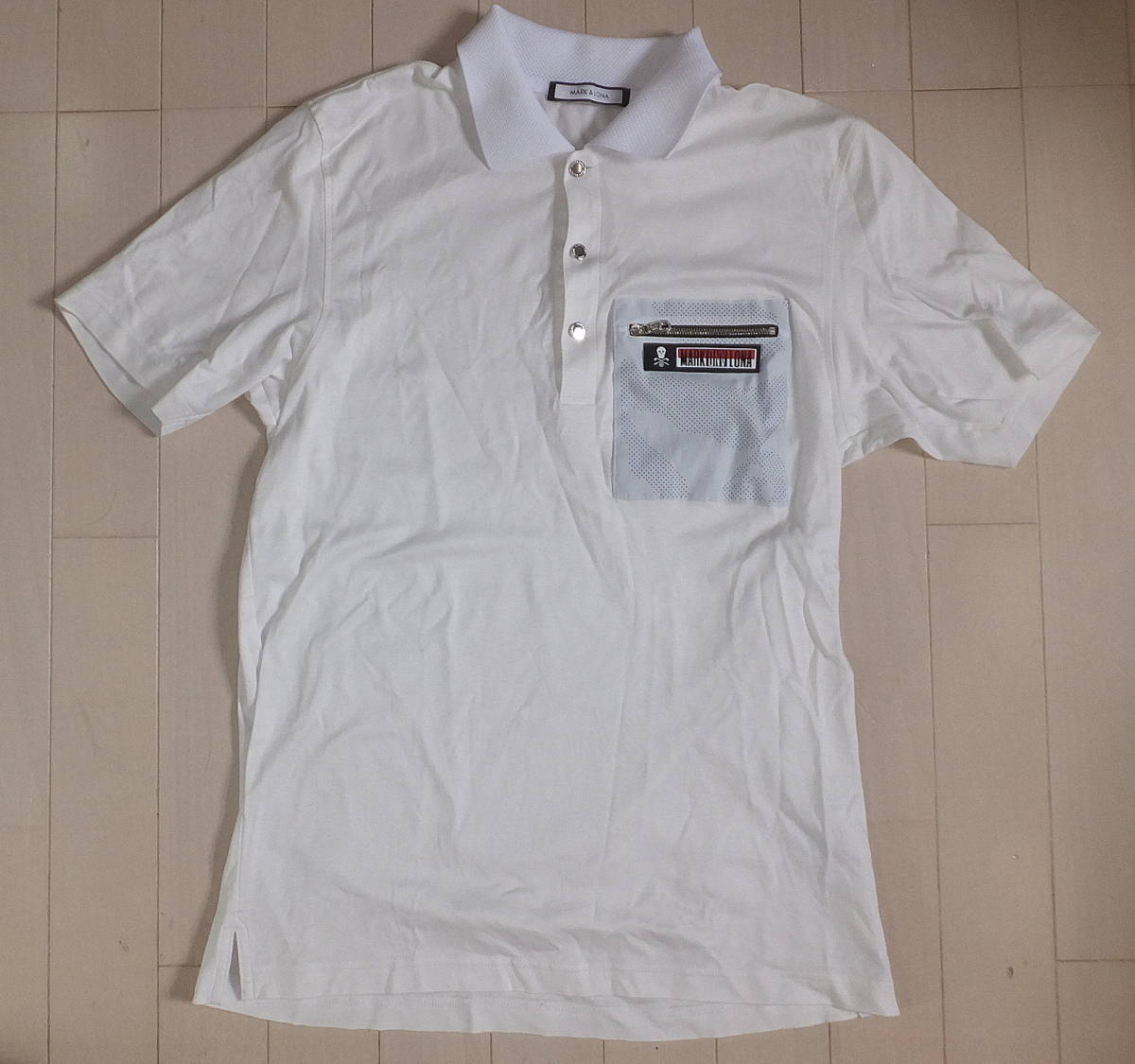MARKLONA（マークアンドロナ） Speck Polo ポロシャツ ホワイト サイズ44 S. Japan Auction.  Bidding amp Shopping Support  Deputy Service- Japamart