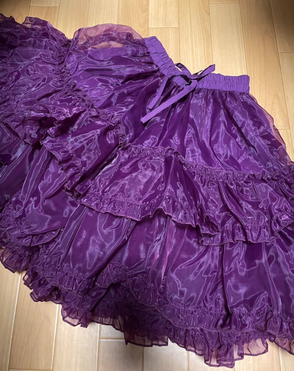 完売色　紫　Metamorphose オーガンジーフリル　パニエ メタモルフォーゼ　スカート