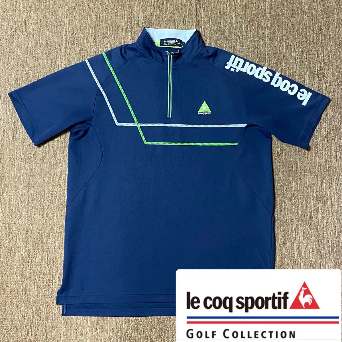 人気商品の le coq sportif 半袖ポロシャツ ハーフジップ グレー レディースL